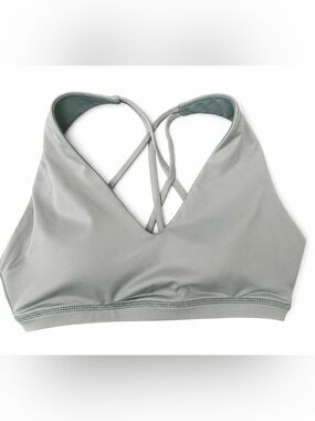 P'tula Light Sage Crisscross Strappy Sports Bra